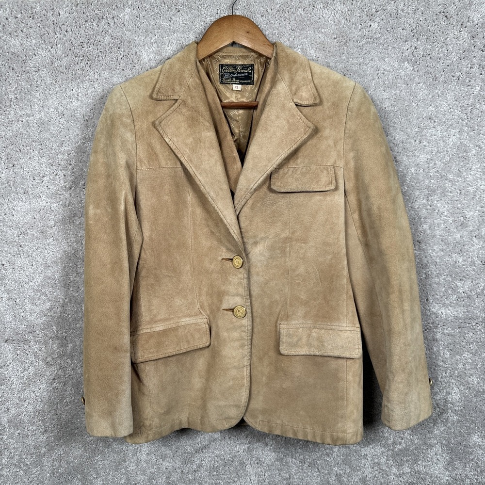 *READ* Golden Thread BRILL BROS Outwear Leather Jacket with Vest Western 12